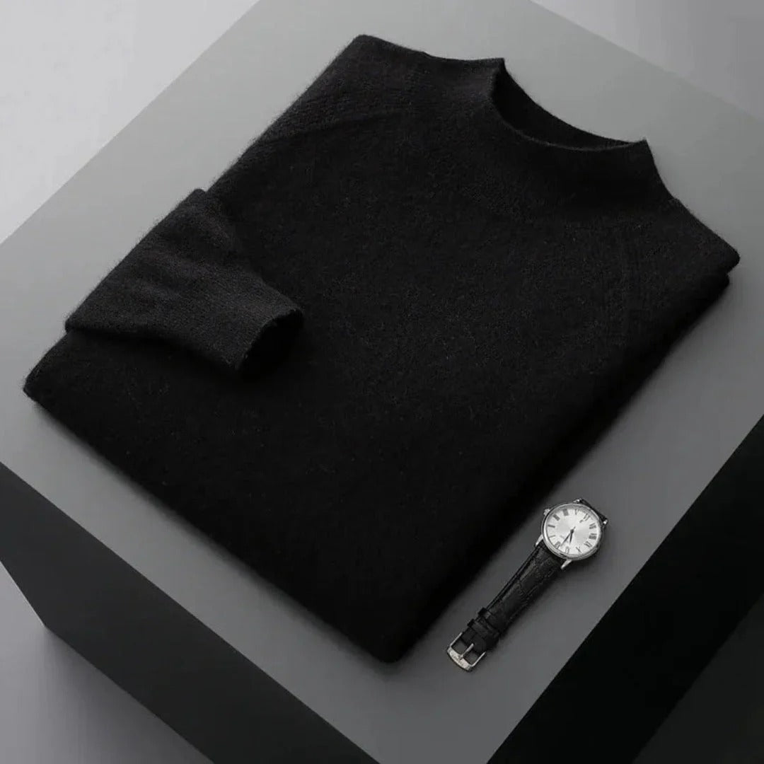 Archie Sweater | Men’s Mock Neck Cashmere Blend Knit