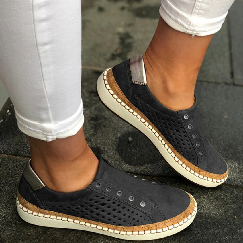 Breeze Slip-On Sneakers | Stylish Perforated Comfort Shoes - Aulerien