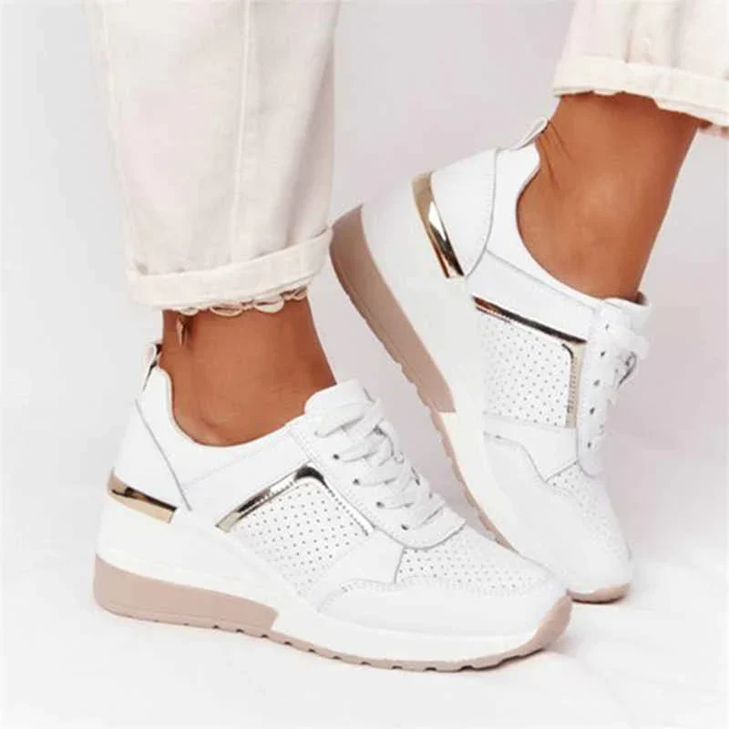 Elevate Luxe Sneakers | Modern Perforated Trainers - Aulerien