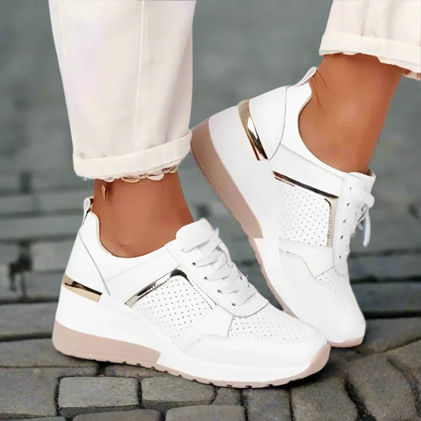 Elevate Luxe Sneakers | Modern Perforated Trainers - Aulerien