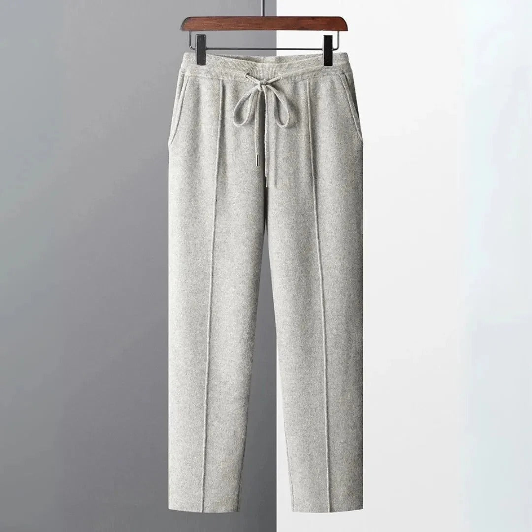 Alan Trousers | Men’s Wool Blend Trousers with Tapered Fit